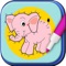 Icon Connect the dots and color. Coloring and painting animals. Coloring book.