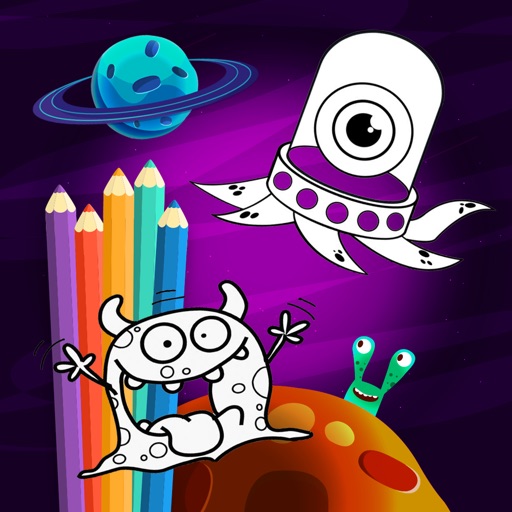 Alien Coloring Book - Free Monster Space Game for Kids