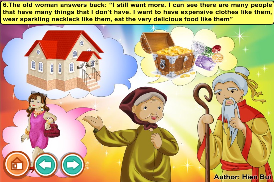 A greedy old woman (story and games for kids) screenshot 2