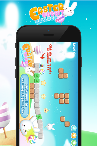 Easter rabbit balloon puzzler screenshot 2