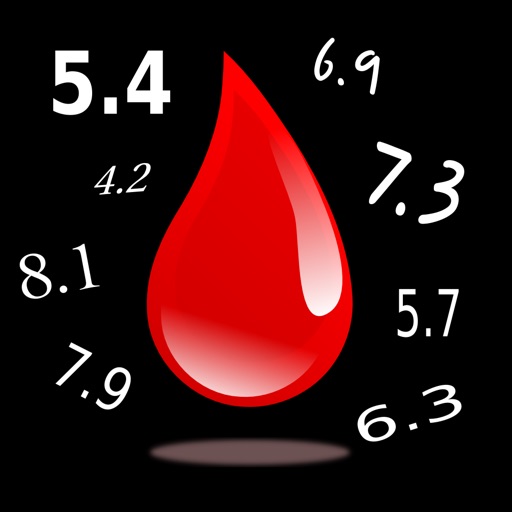 Blood Sugar - Glucose log, report, reminder, weekly average, high / low at a glance Icon