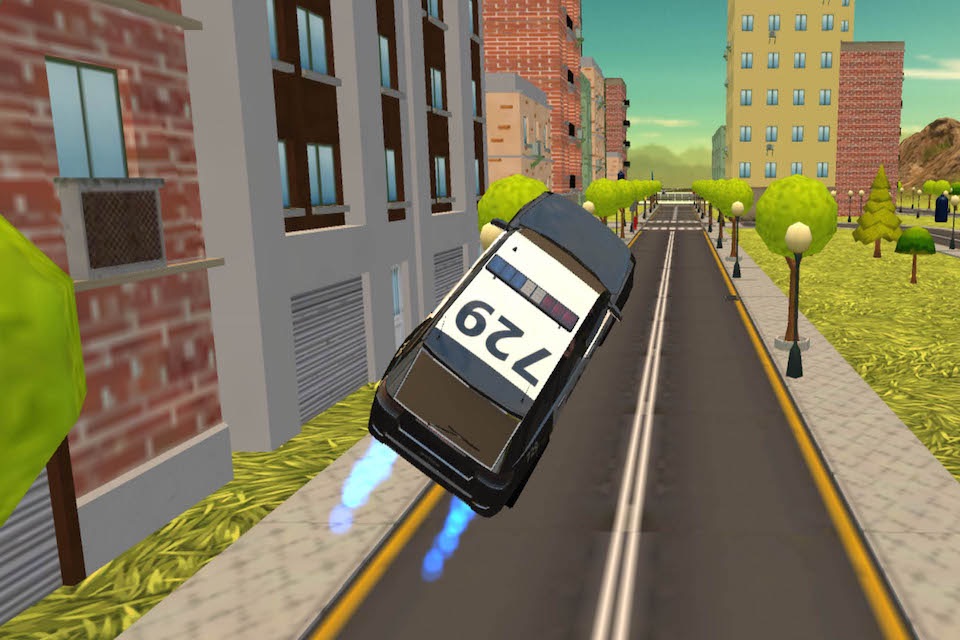 Flying Police Car Simulator 2016 screenshot 4