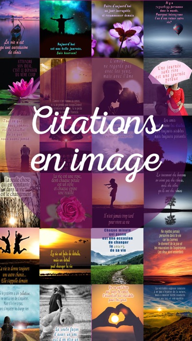 How to cancel & delete Citations en image - Belles phrases sur la vie & leçons de sagesse from iphone & ipad 1