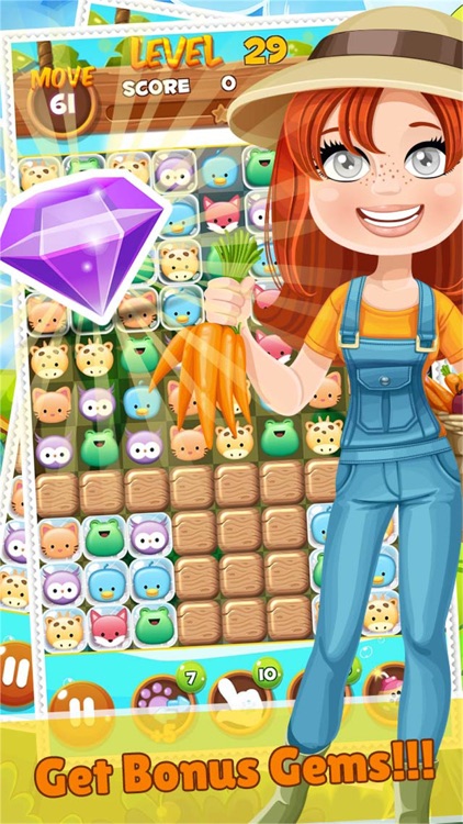 Happy Farm Crush Forest Challenge - Addictive Swap Match 3 Animals Fun Puzzles Games Free screenshot-4