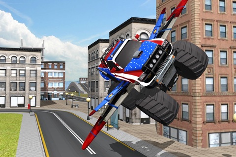 Flying Off Road Monster Truck the Moto Racer screenshot 3