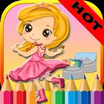 Princess Coloring Book - Drawing Pages and Painting Educational Games Learning Skill For Kid  Toddler