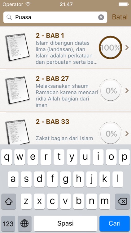 Sahih Al-Bukhari in Indonesian Bahasa and in Arabic - +7000 Hadiths - صحيح البخاري screenshot-3