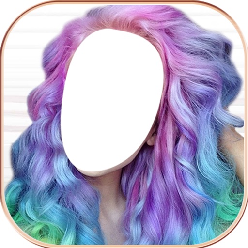 Rainbow Hair Color Change.r & Montage - Edit Photo in Virtual Salon with Modern Hair.style Sticker.s