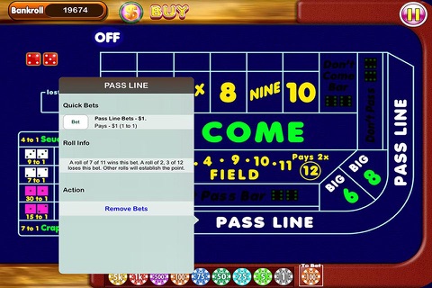 VIP Craps - Free Craps Casino Game screenshot 4