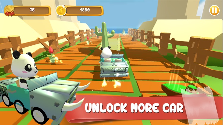 Panda Brakes: Cartoon of puppy racing and running downhill for kids game screenshot-3