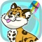 Icon Paint and color animals – magical coloring book