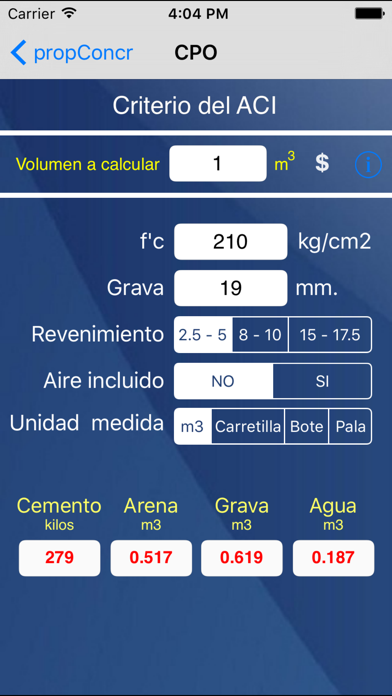 How to cancel & delete Proporcionamiento concreto from iphone & ipad 3