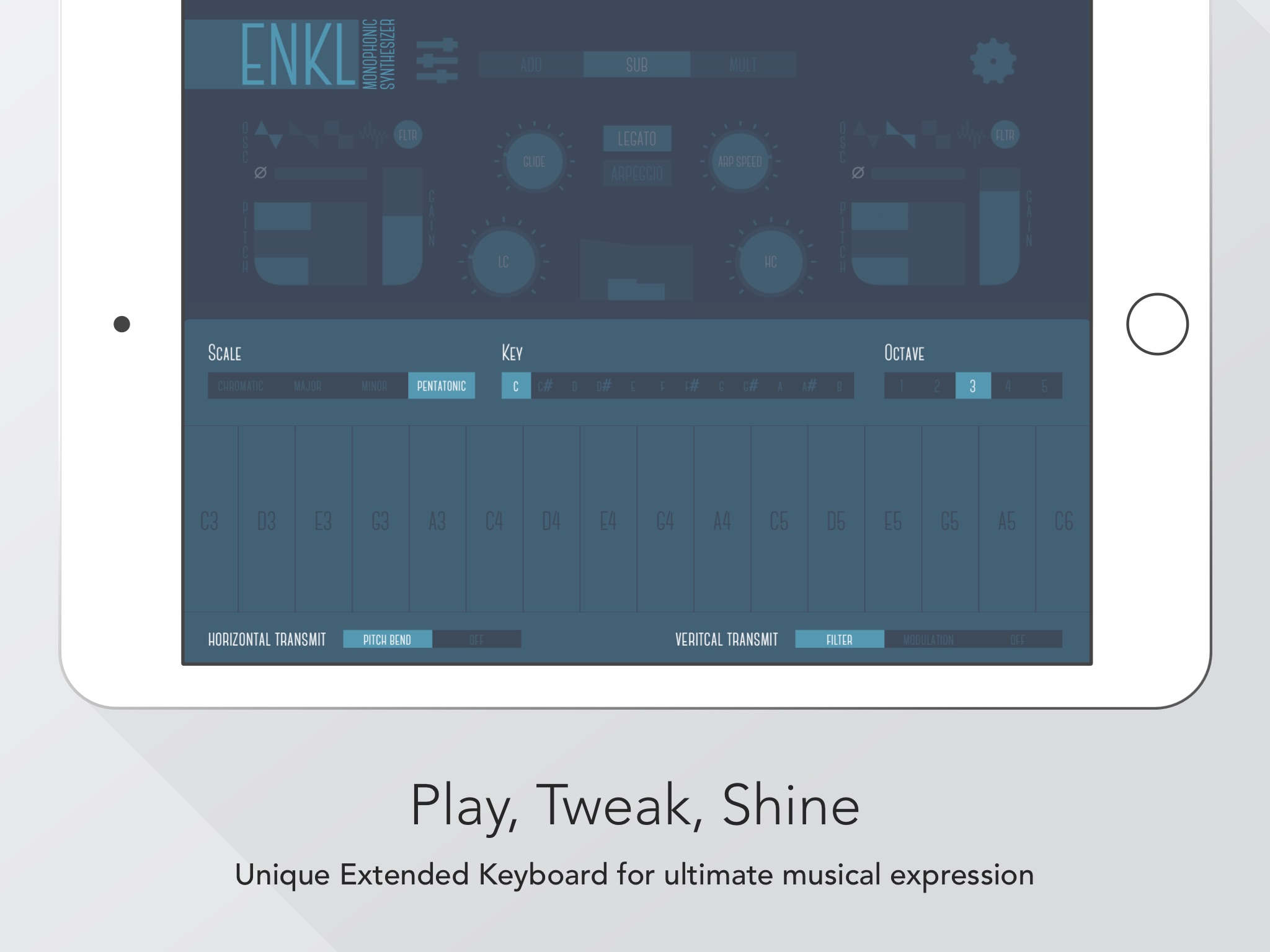 Enkl - monophonic synthesizer screenshot 2