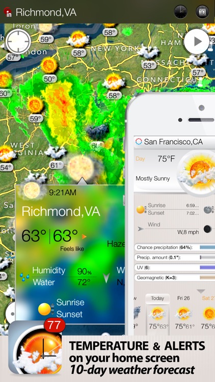 eWeather HD - Accurate 10 Day Weather Forecast with Severe Alerts, NOAA Hi-Res Radar and Storm Tracking screenshot-0