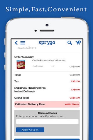 Sprygo - Free Instant Delivery Store - an experience beyond convenience screenshot 3