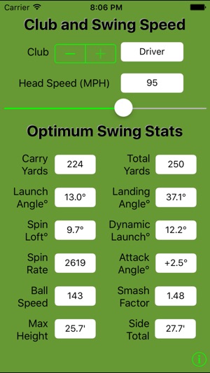 Optimum Golf Swing Statistics (OGSS)