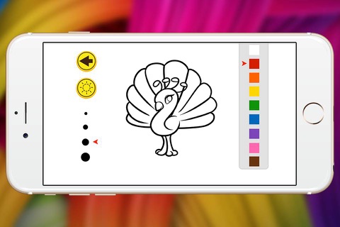 Wing Animal coloring book pastel crayon peacock and flamingo show for kid screenshot 2