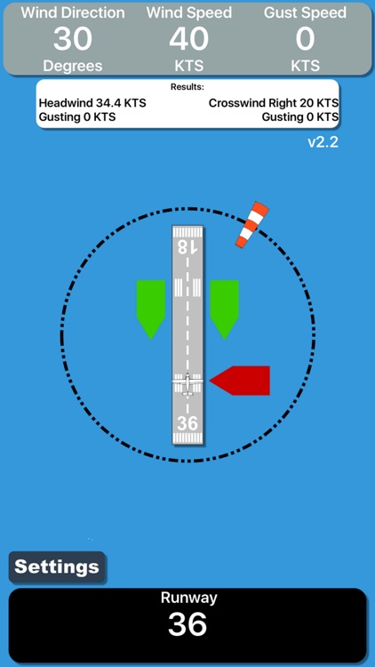 Runway Wind Calculator