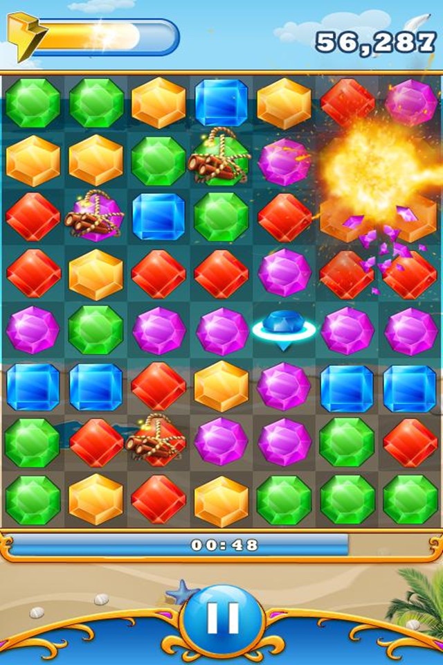 Gems Blast puzzle:Free fun match 3 games screenshot 2
