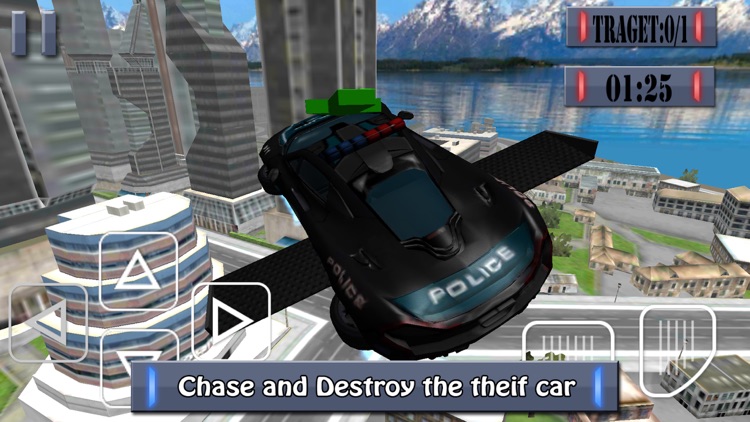 Flying Police Car - Police Chase Mafia Criminal Driver