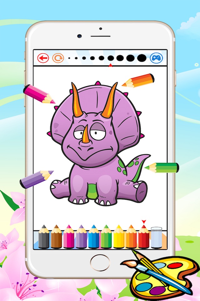 Dinosaur Dragon Coloring Book - All In 1 Dino Drawing, Animal Paint And Color Games HD For Good Kid screenshot 2
