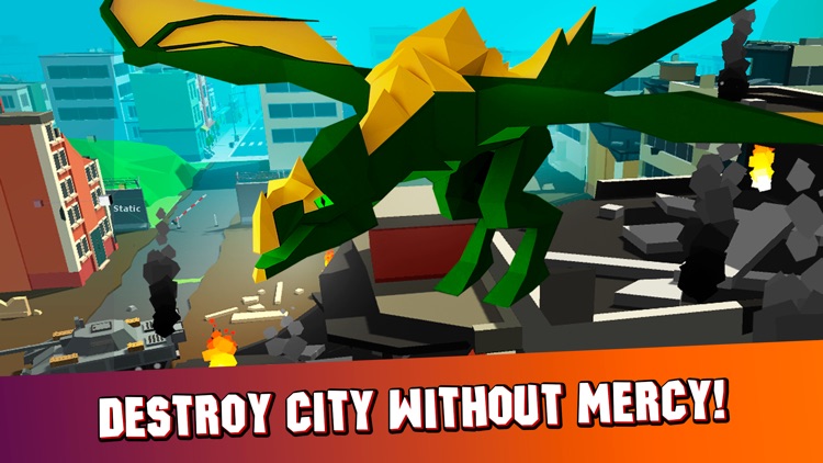 Cube Dragon City Rampage 3D screenshot-3