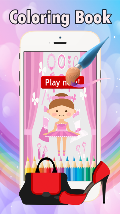 How to cancel & delete Girl Dress Up Coloring Book: fun with these coloring pages games free for kids from iphone & ipad 1