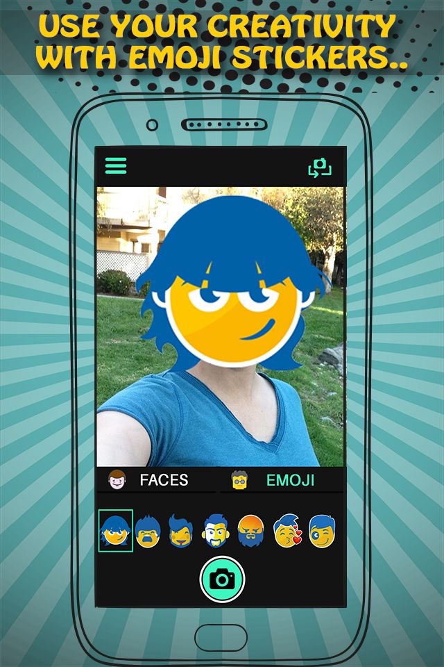 Real Time Face Swap Cam - Selfie With Mask And Emoji Stickers screenshot 2