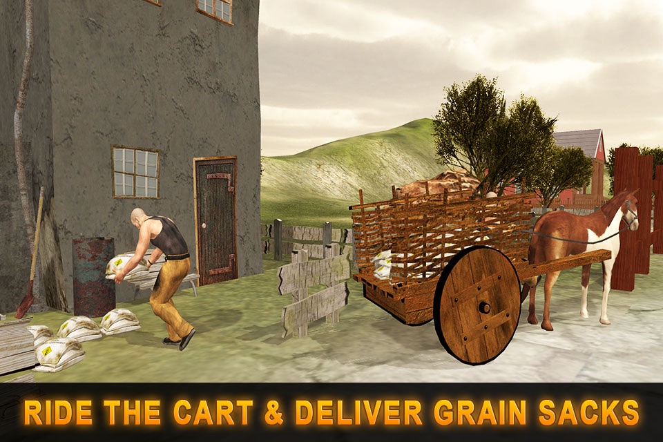 Horse Cart Simulator – Transport hay by driving carriage screenshot 4