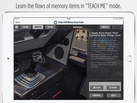A320 Memory Items Trainer screenshot 3