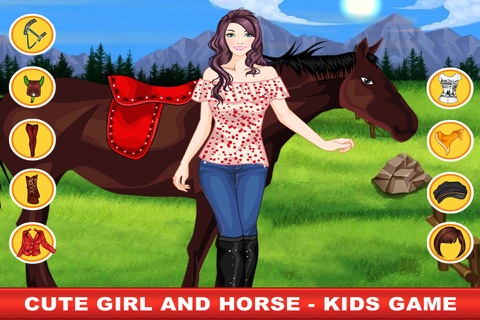 Cute Girl and Horse - Kids Game screenshot 4