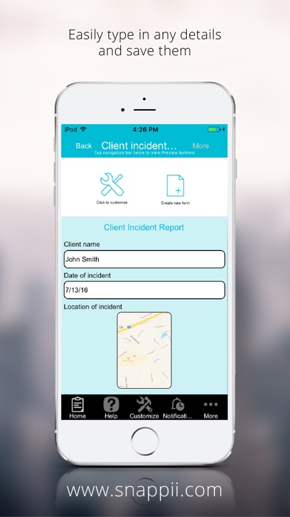 Client Incident Form