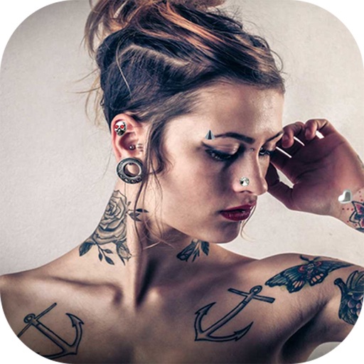 Tattoo & Piercings Photo Booth - Body Piercing Photo & Tattoo Designs Maker for MSQRD Snapchat ProCamera