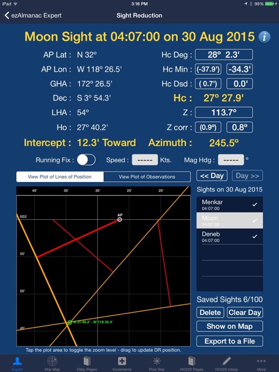 ezAlmanac Celestial Navigation screenshot-3