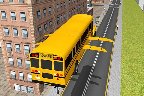 Flying School Bus Parking games screenshot 3