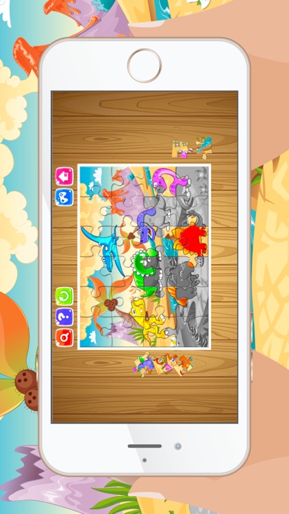 Dinosaur Games for kids Free ! - Cute Dino Train Jigsaw Puzzles for Preschool and Toddlers