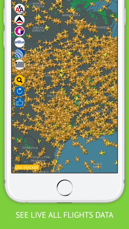 USA Flights Free : Alaska, American, Delta Flight Tracker & Air Radar