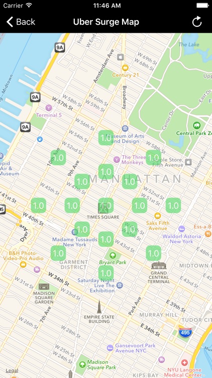 Surge - location based surge map for Uber