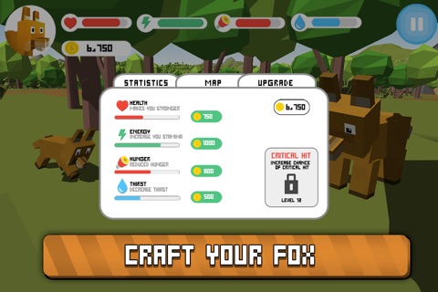 Blocky Fox Craft Simulator 3D Full screenshot 3