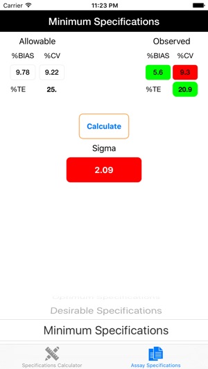 Assay Specification and Six Sigma Calculator(圖2)-速報App