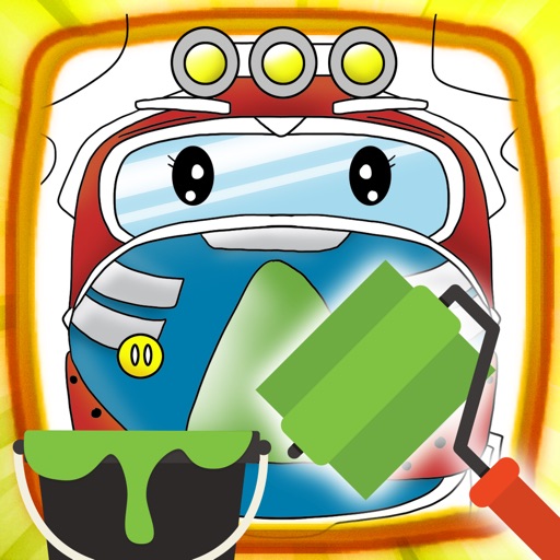 Train Coloring Book Kids Thomas Edition Icon