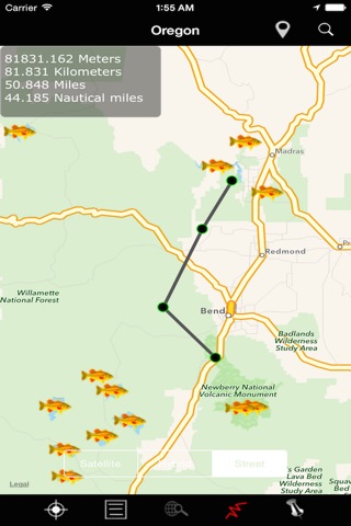 Oregon-CA-WA: Lakes & Fishes screenshot 2