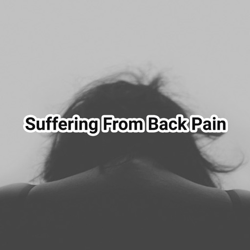 Suffering from back pain icon