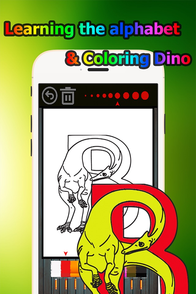 Dinosaur world Alphabet Coloring Book Grade 1-6: coloring pages learning games free for kids and toddlers screenshot 3