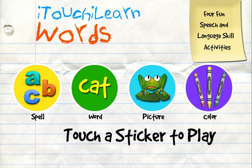 iTouchilearn Words for Preschool Reading, Spelling, Speech Skills screenshot 2