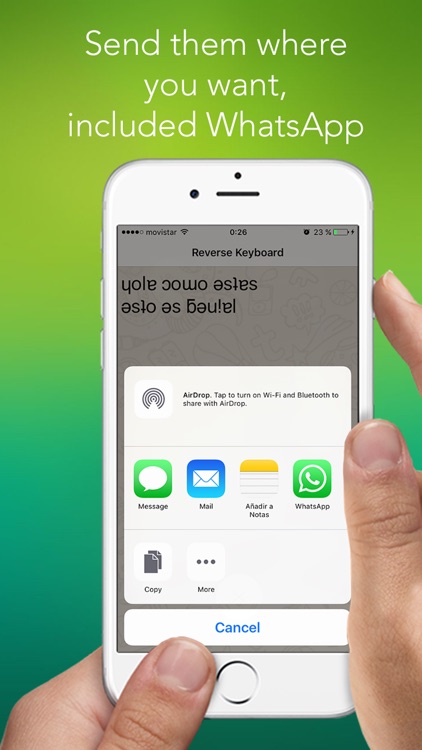 Keyboard Reverse for WhatsApp, Message, Mail and others, Free