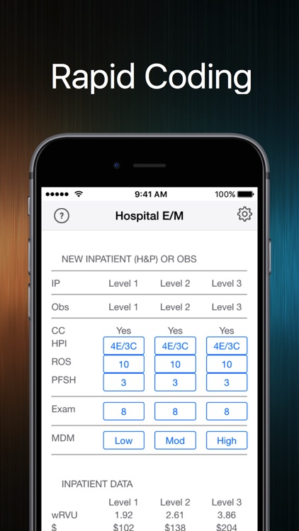 Hospital Medical Coding - RVU,HCPCS,and CPT codes screenshot-0