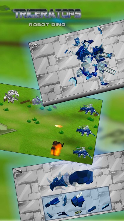 Triceratops : Robot Dinosaur Trivia & Arcade & Funny Puzzle Game