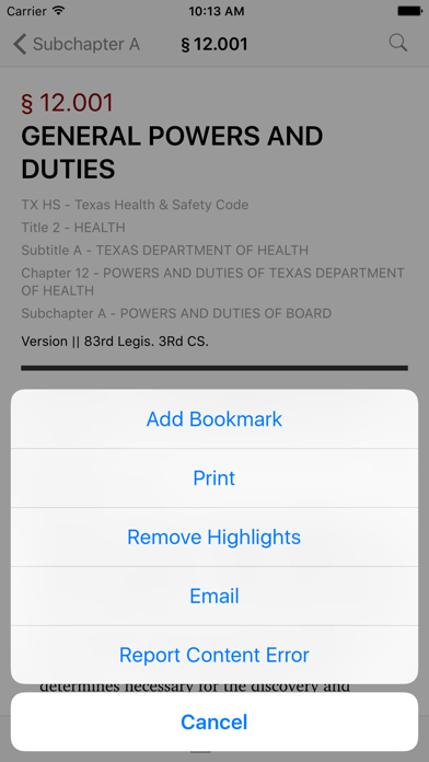 How to cancel & delete Texas Health and Safety Code (LawStack's TX Law/Statutes) from iphone & ipad 3