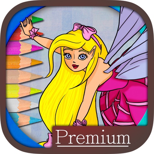 Paint fairies for girls from 3 to 6 years - Premium icon